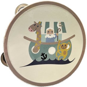 Magni Tamburin Noahs Ark 15 cm, Hvid