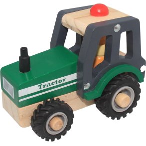 Magni Traktor m. Gummihjul 18 cm, Grøn