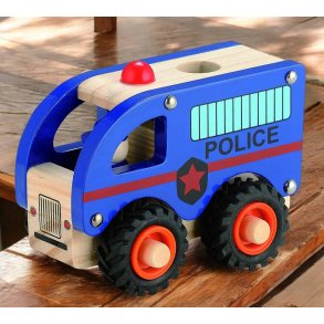 Magni Politibus m. Gummihjul 18 cm, Blå
