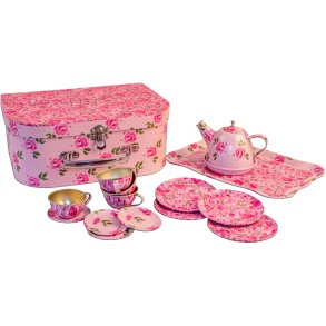 Magni Tes�t i Kuffert m. Blomster 16 Dele 26 cm, R�d