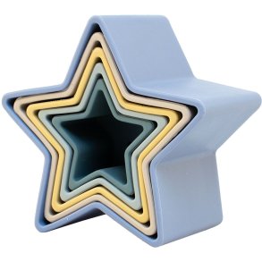 Magni Stabelkopper Stjerner 5 Dele 10 cm, Gul/Gr�n