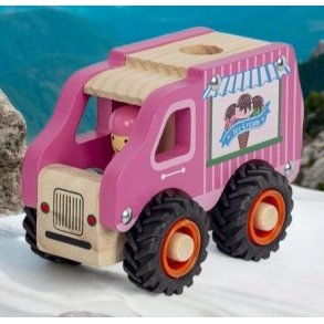 Magni Isbil m. Gummihjul 18 cm, Pink