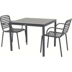 Mandalay Havem�bels�t m. Pure Bord 82 cm og 2 Ivy Pipe Stole, Antracit