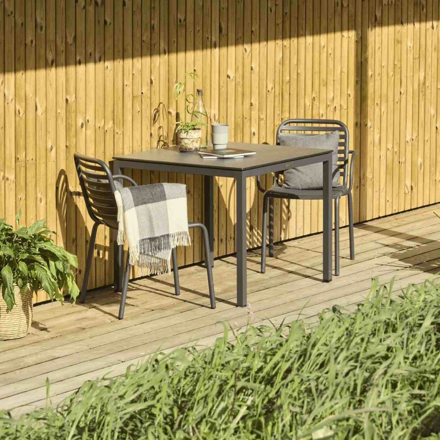 Mandalay Havem�bels�t m. Pure Bord 82 cm og 2 Ivy Pipe Stole, Antracit