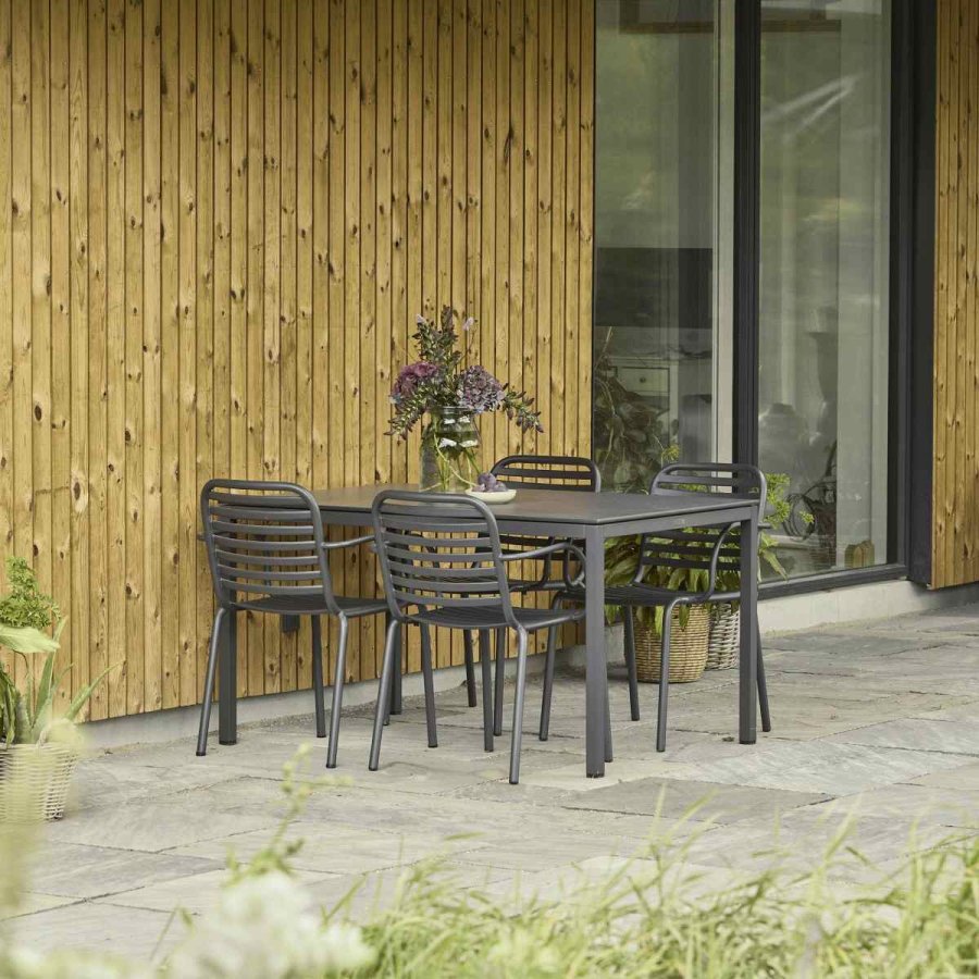 Mandalay Havem�bels�t m. Pure Bord 132 cm og 4 Ivy Pipe Stole, Antracit