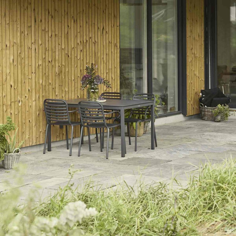 Mandalay Havem�bels�t m. Pure Bord 132 cm og 4 Ivy Pipe Stole, Antracit