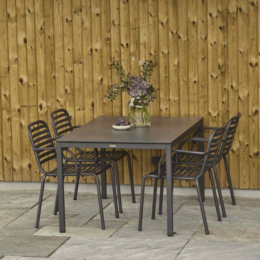 Mandalay Havem�bels�t m. Pure Bord 132 cm og 4 Ivy Pipe Stole, Antracit