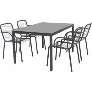 Mandalay Havem�bels�t m. Pure Bord 132 cm og 4 Ivy Wire Stole, Antracit