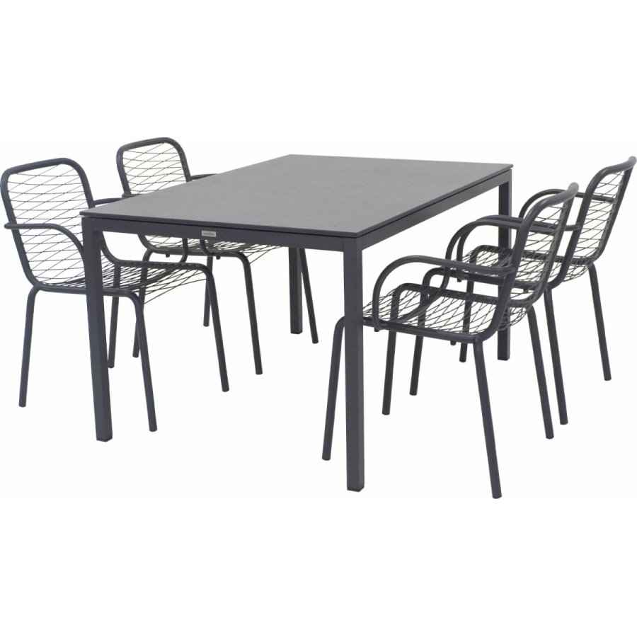 Mandalay Havem�bels�t m. Pure Bord 132 cm og 4 Ivy Wire Stole, Antracit