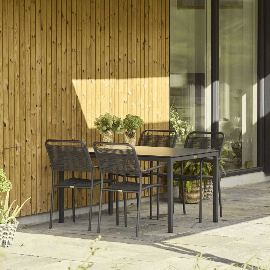 Mandalay Havem�bels�t m. Pure Bord 132 cm og 4 Verona Stole, Antracit