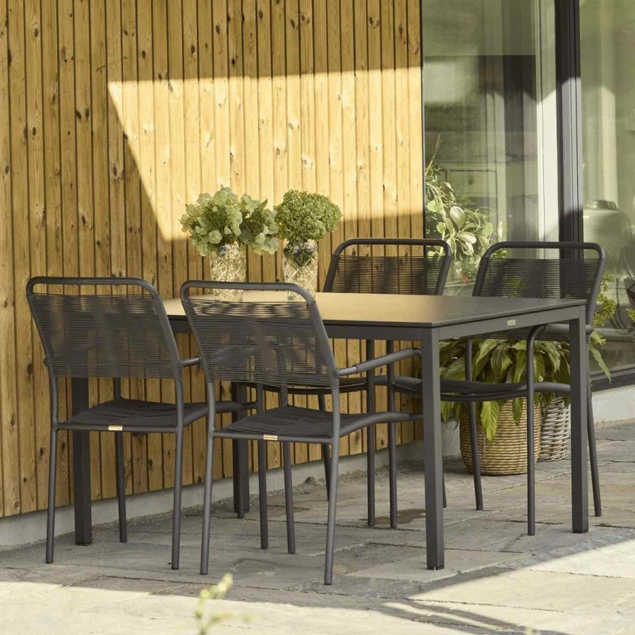 Mandalay Havem�bels�t m. Pure Bord 132 cm og 4 Verona Stole, Antracit