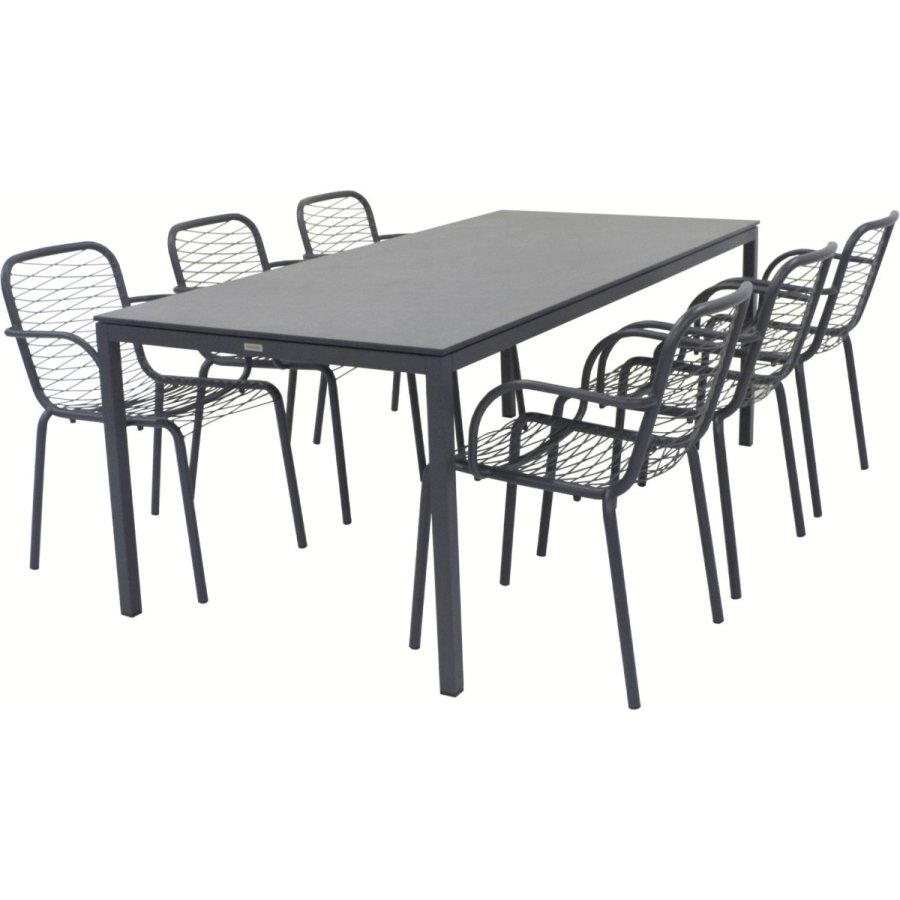 Mandalay Havem�bels�t m. Pure Bord 197 cm og 6 Ivy Wire Stole, Antracit