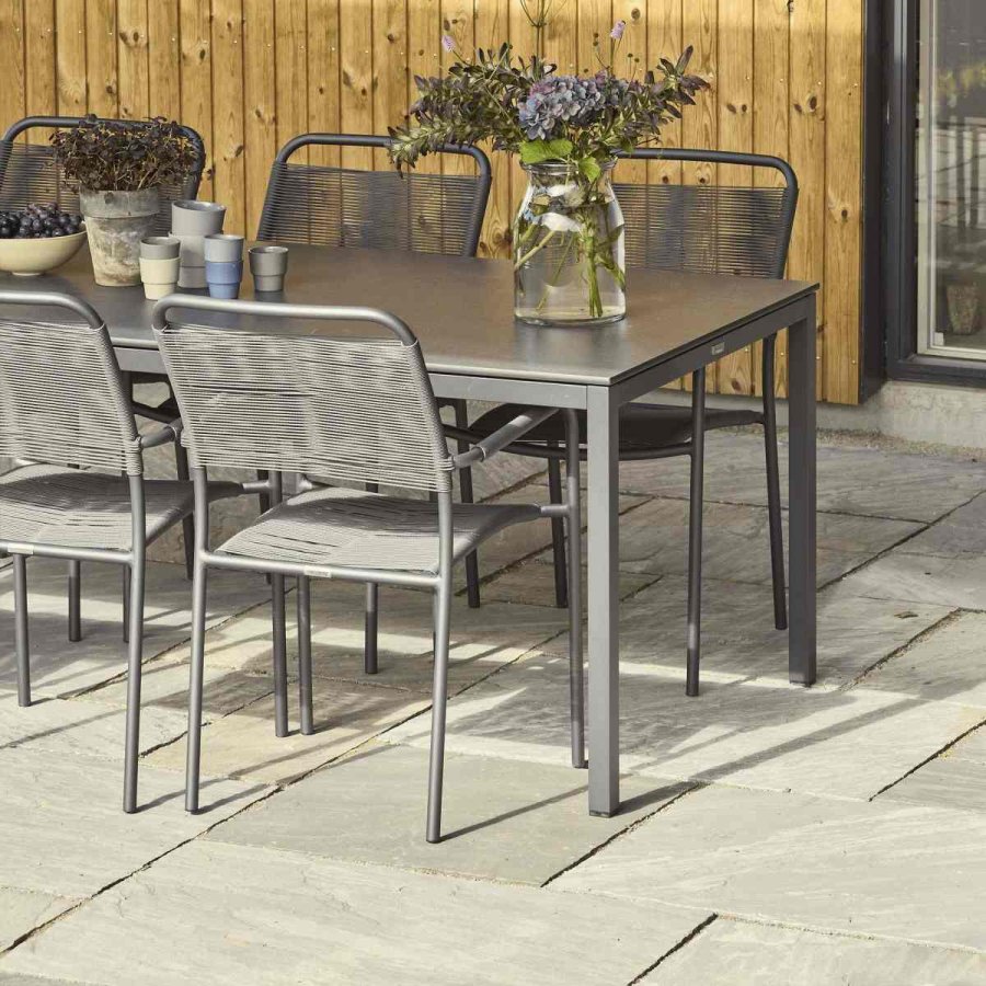 Mandalay Havem�bels�t m. Pure Bord 197 cm og 6 Verona Stole, Antracit