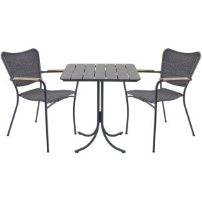 Mandalay Pure Cafest m. 2 Marguerit String Stole 67 cm, Antracit