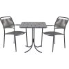 Mandalay Pure Café-Set mit 2 Verona-Stühlen mit Sunloom-Armlehne 67 cm, Anthrazit