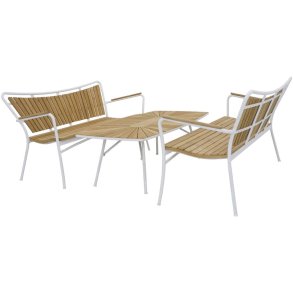 Mandalay Marguerit Lounges�t m. 2 Sofaer 130 cm, Hvid
