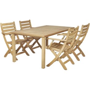 Mandalay Cambridge Havem�bels�t m. 4 Dian Foldestole 160 cm, Teak