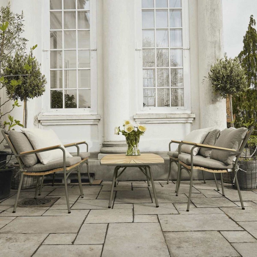 Mandalay Marguerit Lounges�t �130 cm m. 4 Stole, Olivengr�n