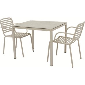 Mandalay Havem�bels�t m. Terra Bord 82 cm og 2 Ivy Pipe Stole, Taupe