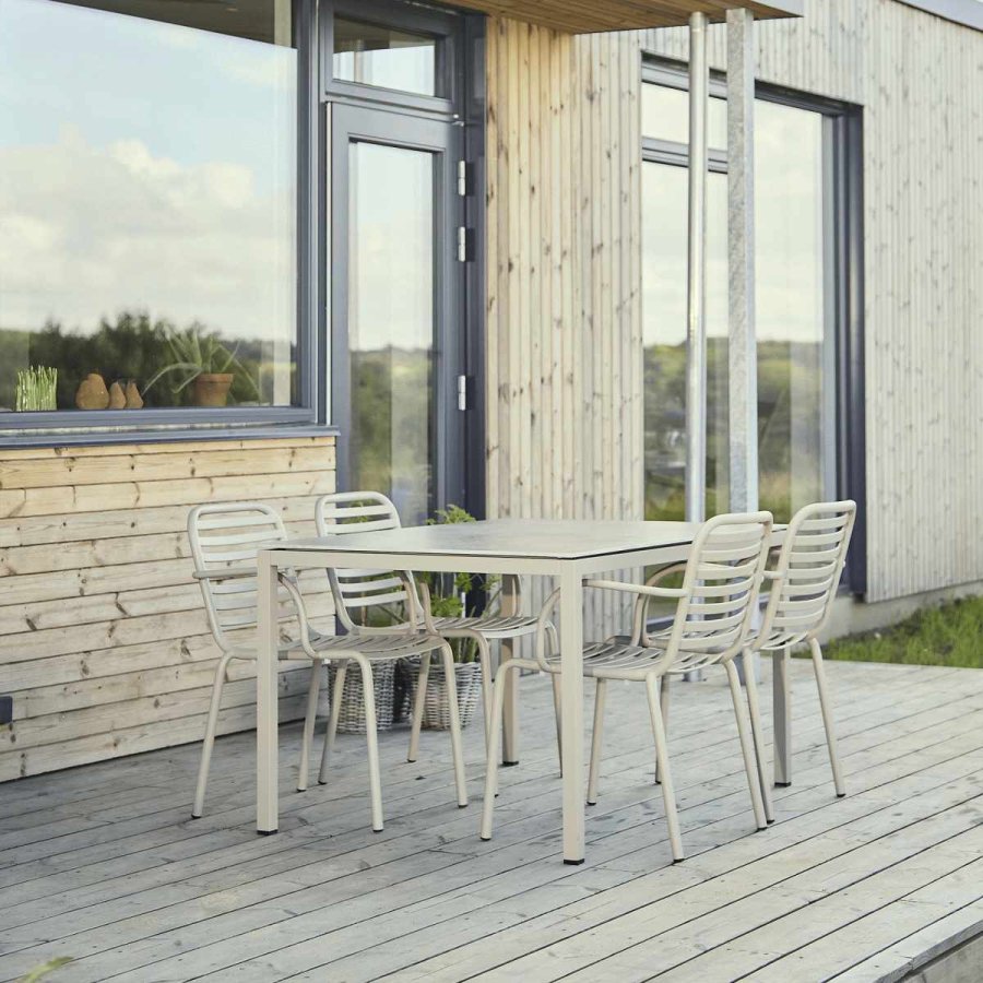 Mandalay Havem�bels�t m. Terra Bord 132 cm og 4 Ivy Pipe Stole, Taupe