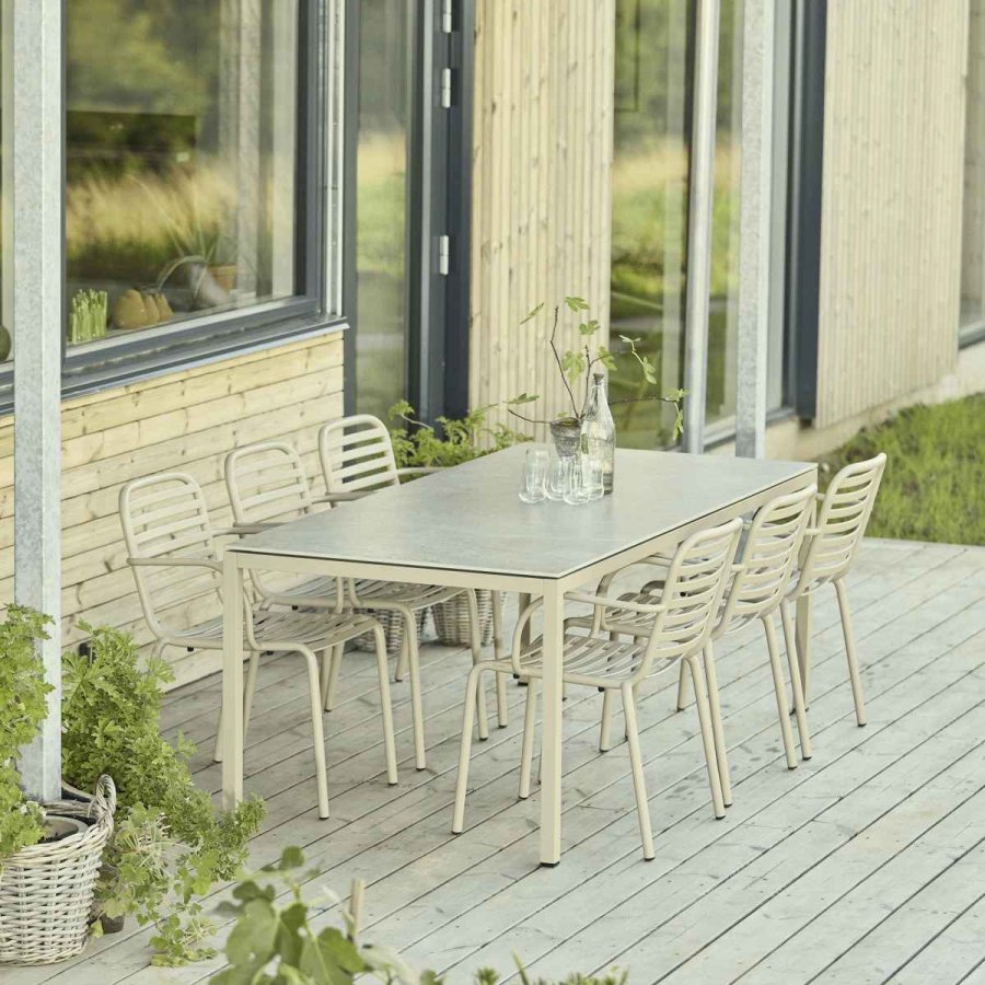 Mandalay Havem�bels�t m. Terra Bord 197 cm og 6 Ivy Pipe Stole, Taupe