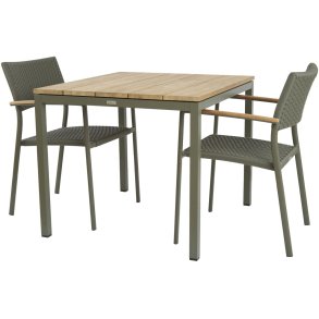 Mandalay Havembelst m. Toscana Bord 82 cm og 2 Siena Stole, Olivengrn