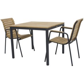 Mandalay Havem�bels�t m. Toscana Bord 82 cm og 2 Bellevue Stole, Antracit