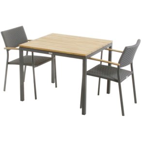 Mandalay Havem�bels�t m. Toscana Bord 82 cm og 2 Siena Stole, Antracit