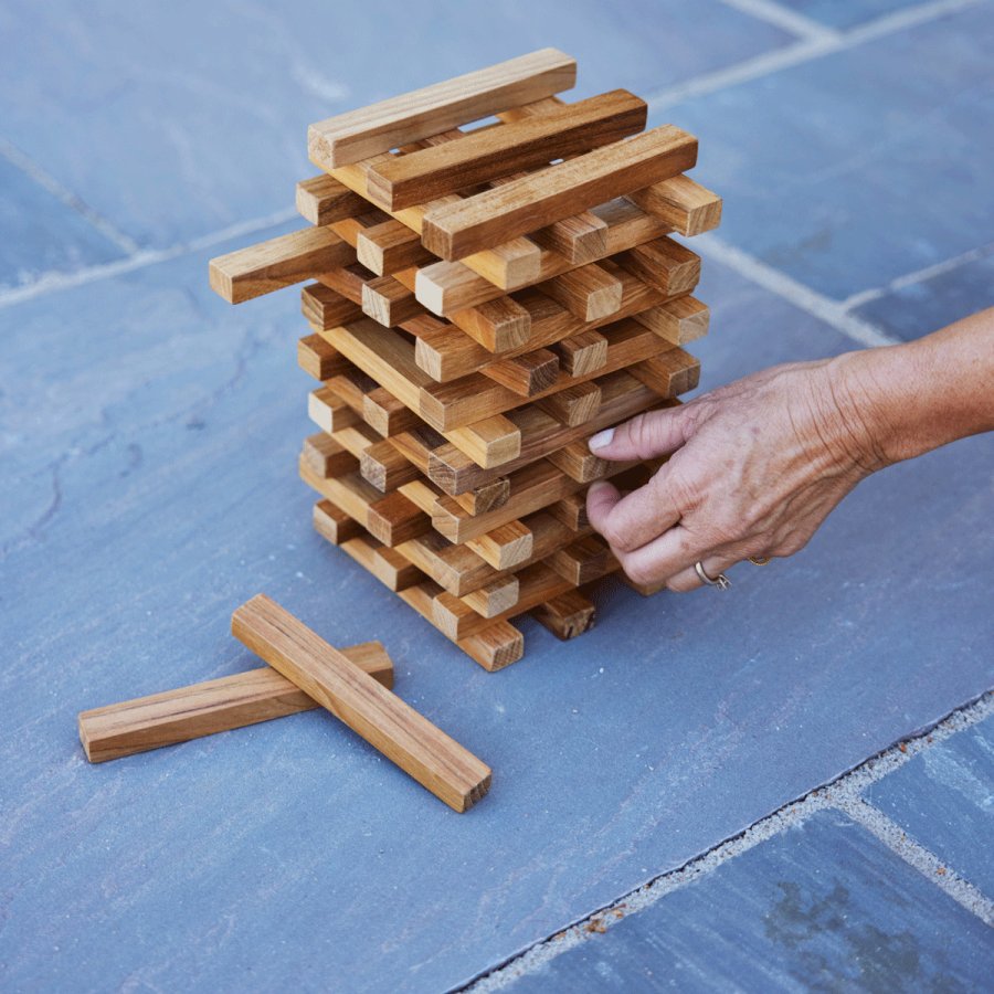 Mandalay Sussex Jenga 60er Set, Teakholz