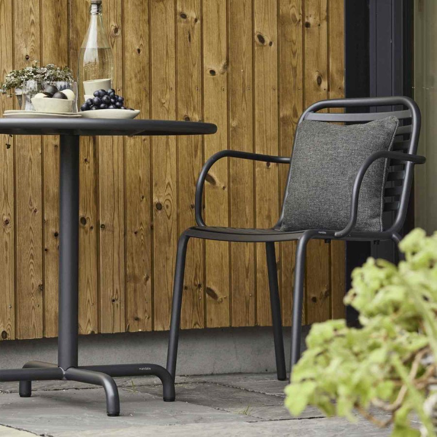 Mandalay Ivy Cafes�t m. 2 Ivy Pipe Stole �76 cm, Antracit