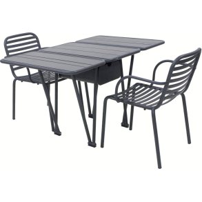 Mandalay Ivy Havem�bels�t Klapbord m. Ivy Pipe 2 Stole, Antracit