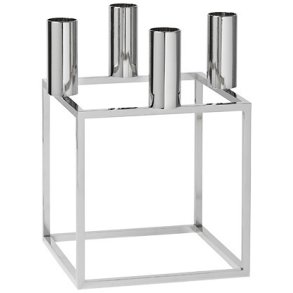 Audo Copenhagen Kubus 4 Lysestage H20 cm, Nikkelbelagt