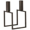 Audo Kubus Line Lysestage H16 cm, Bruneret Kobber