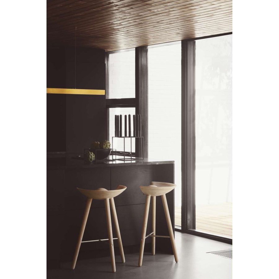 Audo Kubus 8 Lysestage H29 cm, Bruneret Kobber