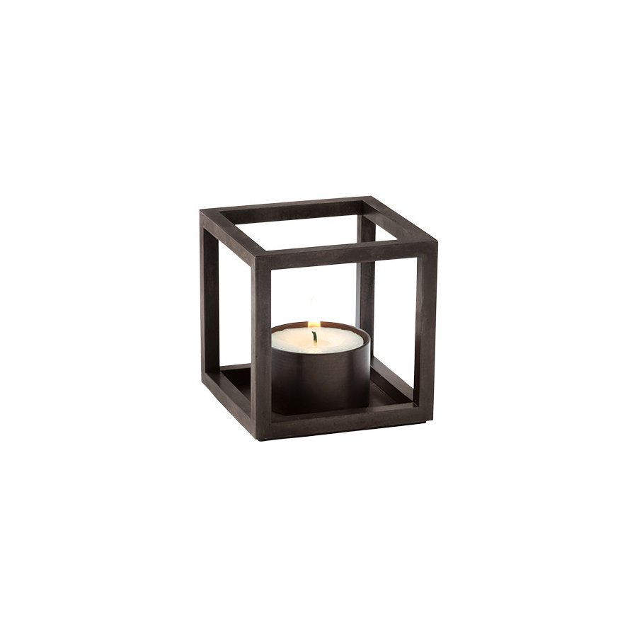 Audo Kubus T Lysestage H7 cm, Bruneret Kobber