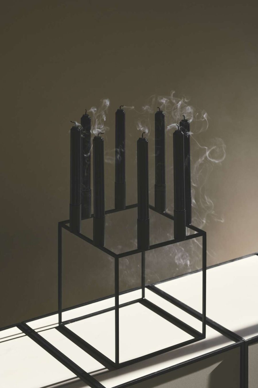 Audo Kerzen 20 cm, Schwarz