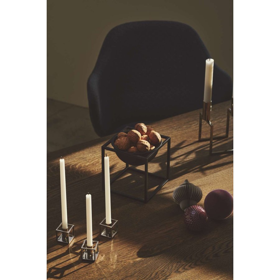 Audo Kubus Micro Lysestage 2 stk. H3,65 cm, Nikkelbelagt