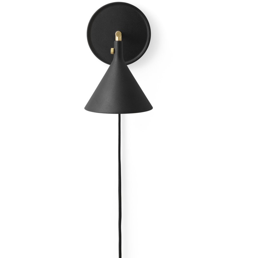 Audo Cast Sconce Wandlampe mit Diffusor Dimmbar, Schwarz