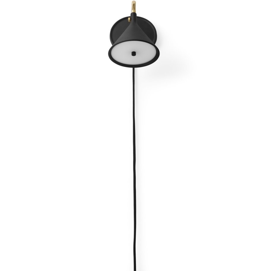 Audo Cast Sconce Wandlampe mit Diffusor Dimmbar, Schwarz