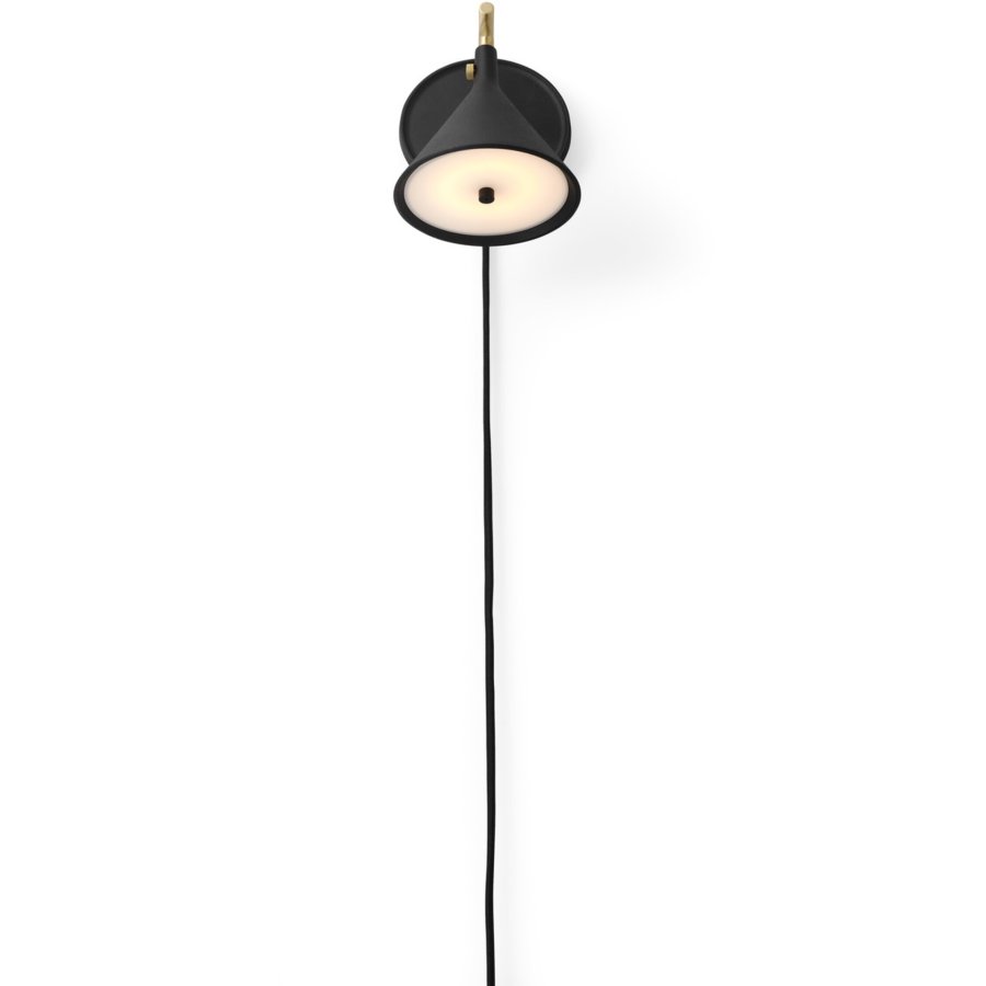 Audo Cast Sconce Wandlampe mit Diffusor Dimmbar, Schwarz