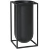 Audo Kubus Lolo Vase H24 cm, Schwarz