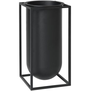 Audo Copenhagen Kubus Lolo Vase H24 cm, Sort
