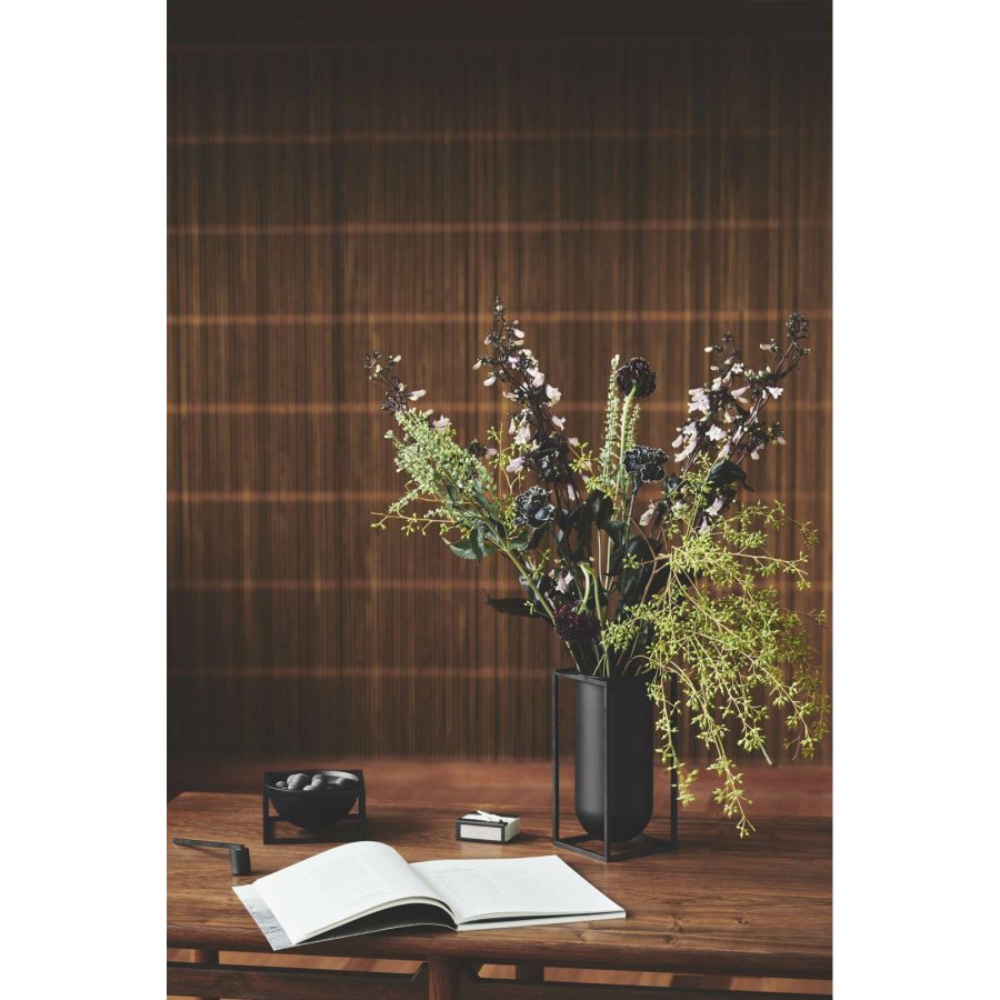 Audo Kubus Lolo Vase H24 cm, Schwarz