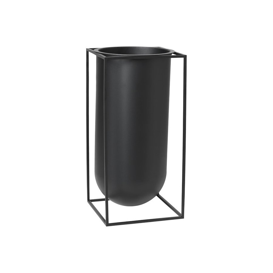 Audo Kubus Nolia Vase H40 cm, Schwarz