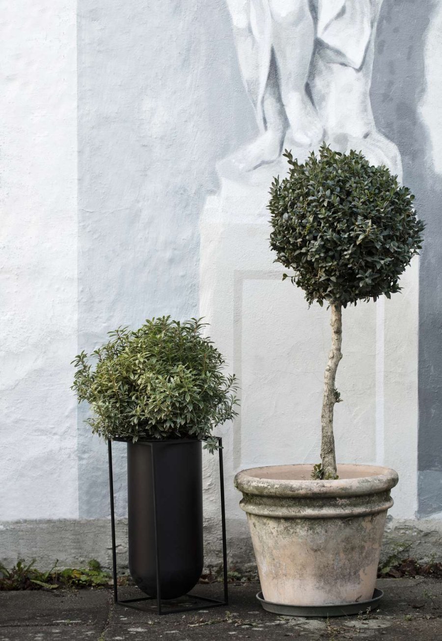 Audo Kubus Nolia Vase H40 cm, Schwarz