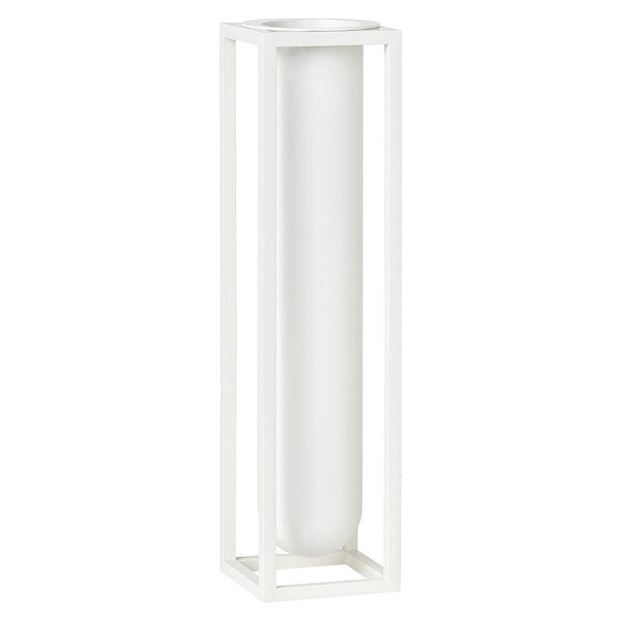Audo Kubus Flora Vase H24 cm, Hvid