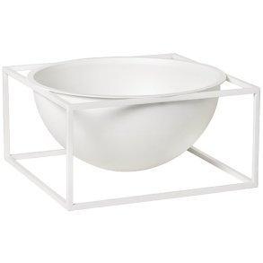 Audo Copenhagen Kubus Centerpiece Skål 23 cm, Hvid