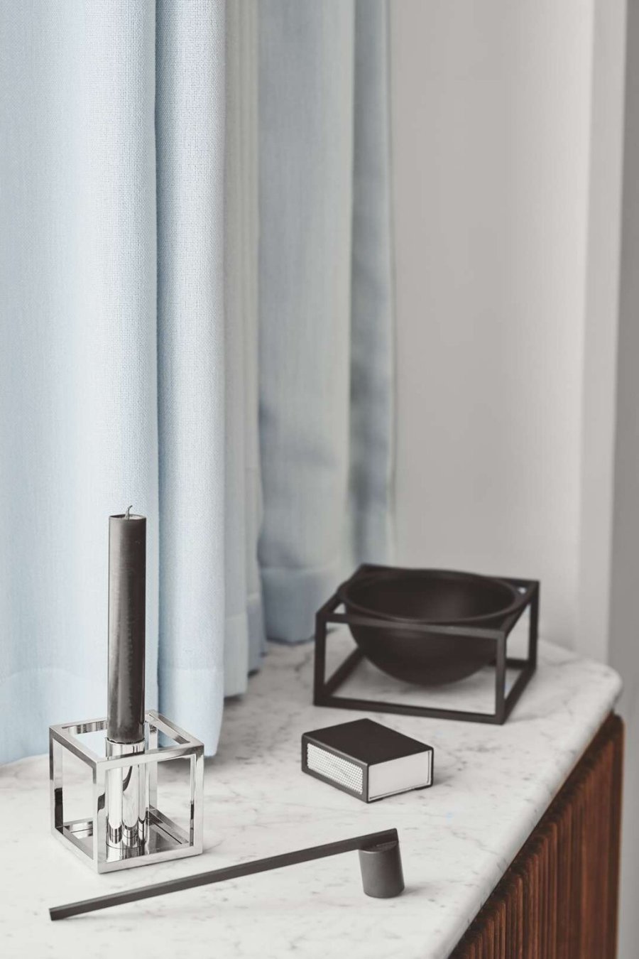 Audo Kubus Etui til T�ndstikker 7,1 cm, Cool Grey