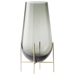 Audo Copenhagen Échasse Vase H28 cm, Smoke
