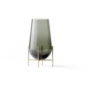 Audo Copenhagen Échasse Vase H45 cm, Green Smoked